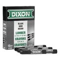 Dixon Ticonderoga LUMBER CRAYON HEX CARBON BLACK 49400